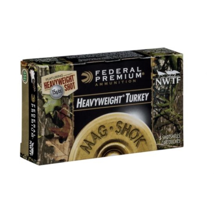 Federal 12ga 3.5" 1-7/8oz #7 1300FPS Premium Mag Shok Heavyweight Turkey Ammunition 5 Round Box - PHT191F7