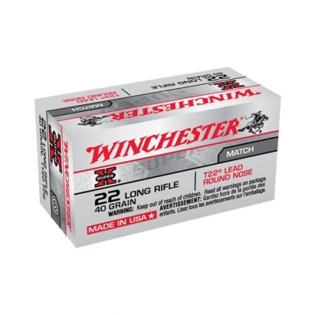 Winchester .22LR 40gr Super-X Rimfire Ammunition, 50 Rounds - XT22LR