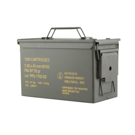 Prvi Partizan 5.56x45mm M193 FMJBT 55gr 1000 Rounds Bulk Ammo Can - PPN5561MC