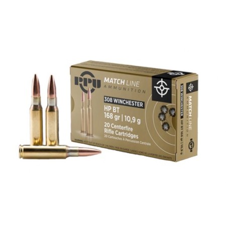 PPU PPM3082 Match  308 Win 168 gr Hollow Point Boat Tail 20 Per Box 10 UPC: 8605003814894