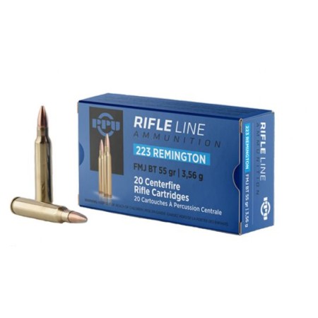 Prvi Partizan .223 Remington FMJBT 55gr 20 Rounds Ammunition - PP223F1