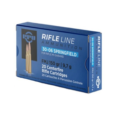 Prvi Partizan .30-06 Springfield FMJ 150gr for M1 Garand 20 Rounds Ammunition- PP3006G