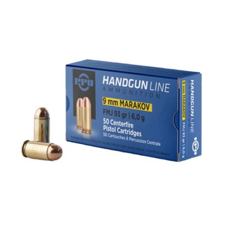 Prvi Partizan 9x18 Makarov FMJ 93gr 50 Rounds Ammunition - PPH9MF