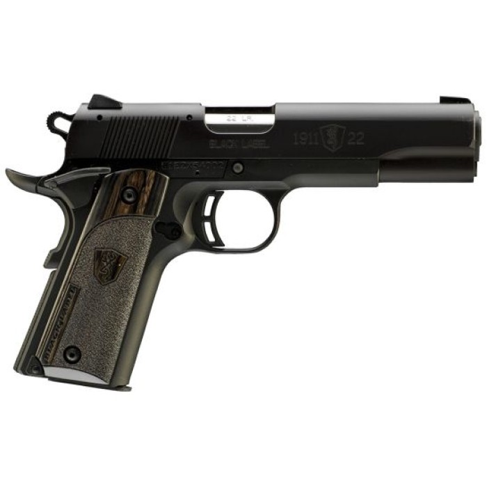 Browning 1911-22 Black Label Full Size 22 LR 10 Round Pistol, Laminated Black - 051814490