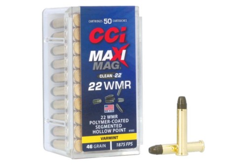 CCI Ammunition Maxi-Mag Brass .22 Mag 46 Grain 50-Rounds PCSHP