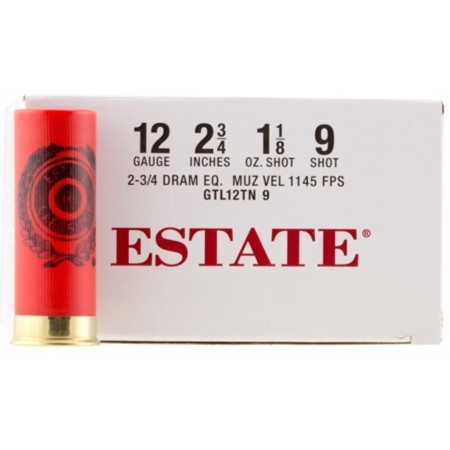 Estate Gtl12tn9 Dove And Target 12Ga 2.75" 1-1/8 OZ 9 Shot 25 Bx/ 10 CS