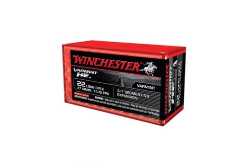 Winchester .22LR 37gr Varmint HE Rimfire Ammunition, 50 Rounds - S22LRFSP