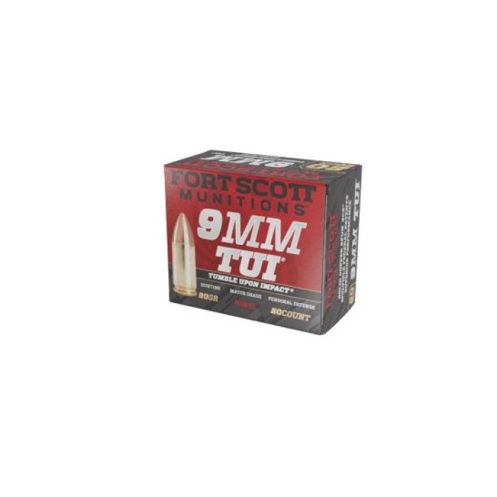 Fort Scott Munitions TUI Nickel Plated 9mm 80-Grain 20-Rounds SCS