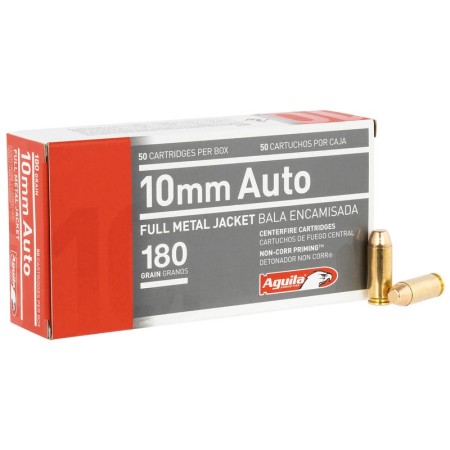 Aguila Centerfire Handgun Brass 10mm 180-Grain 50-Rounds FMJ