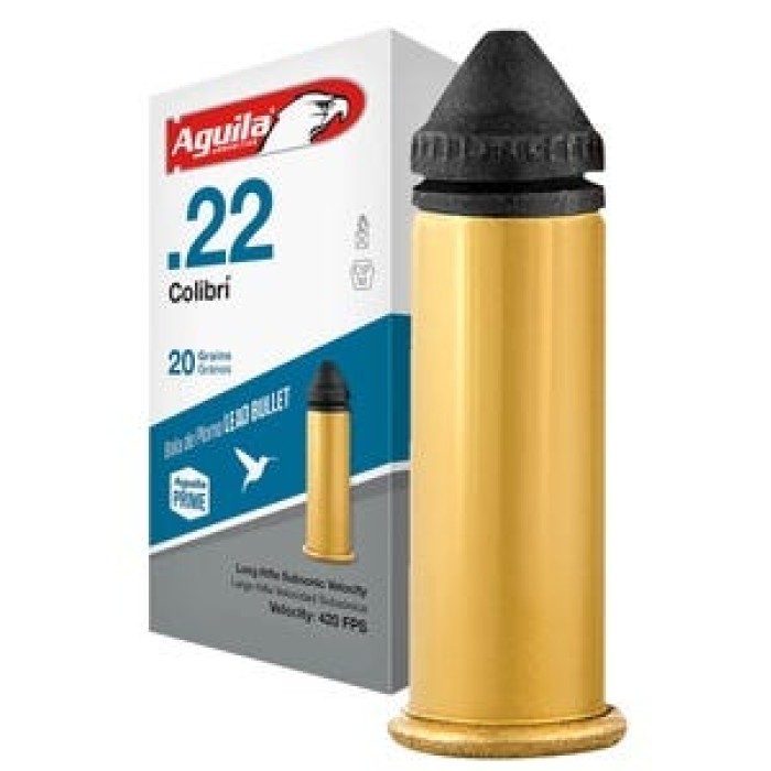 Aguila Colibri .22 LR, 20gr, Subsonic Powerderless Lead - 1000 Rounds [MPN: 1B220337]