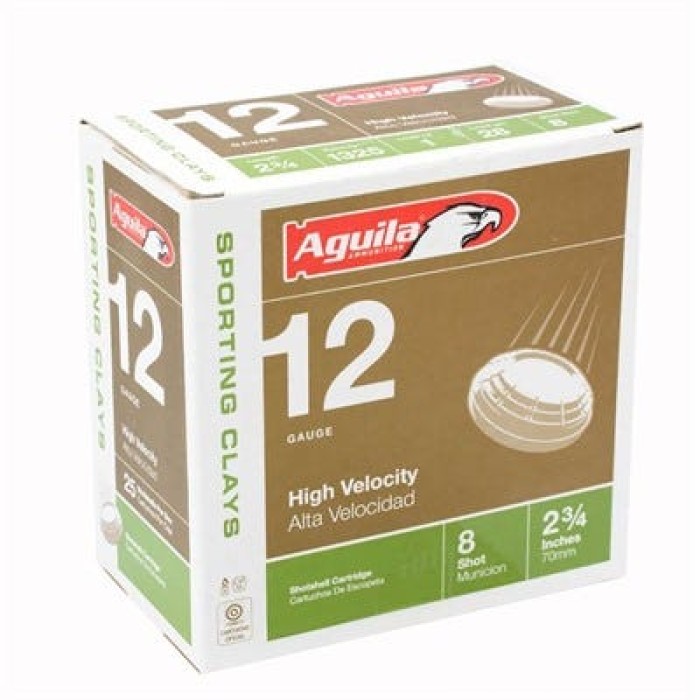 Aguila High Velocity Sporting 12 GA #8 25-Rounds 2.75"