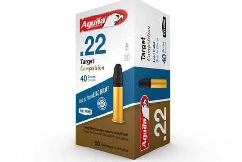 Aguila Ammo Match Rifle Rimfire Ammunition.22LR 40 GR Solid Point 50 Rounds