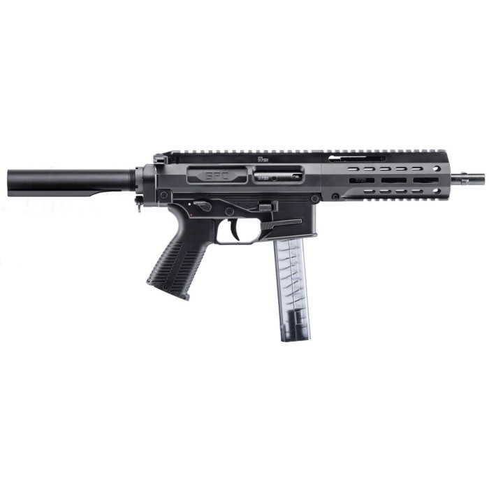 B&T SPC9 9mm Black Pistol w/Arm Brace Adapter BT-500003-AB-US