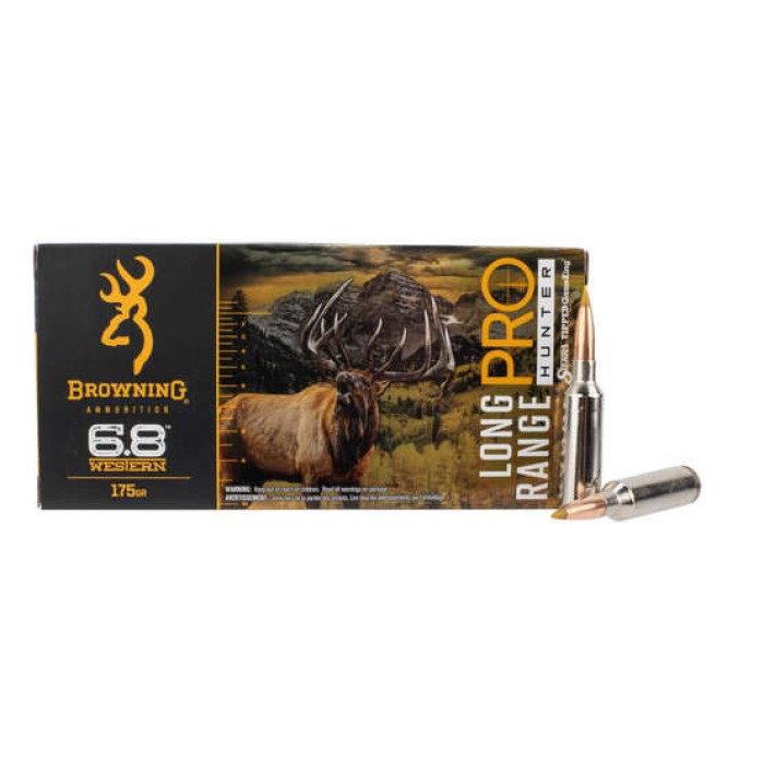 Browning Long Range Pro Hunter 6.8mm Western 175gr Centerfire Ammo - 20 Rounds