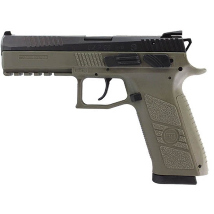 CZ P-09 DA/SA 9mm, Olive Drab, Fixed Sights, 19rd