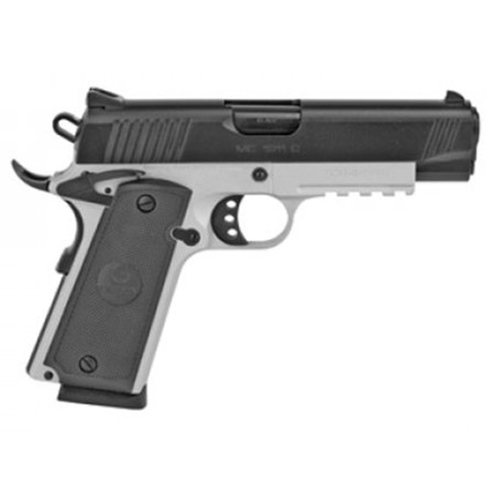 Girsan MC1911C Commander 9mm, 4.4" Barrel, Steel, Black and Silver, Fixed Sights, Ambi Safety, 9rd