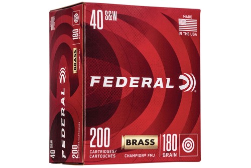 Federal Champion Training 40 S&W 180gr, FMJ, 200rd Box