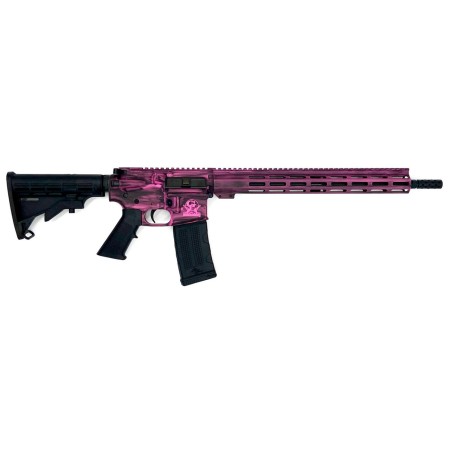 GREAT LAKES FIREARMS GL-15 RIA 223 WYLDE 16IN BBL ORC BATTLEWORN PRISON PINK/NITRIDE 30RD MAG