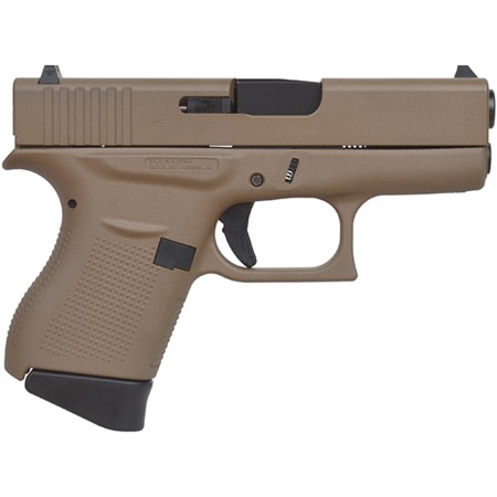 Glock 43 9mm Luger 3.39in FDE Cerakote Pistol - 6+1 Rounds