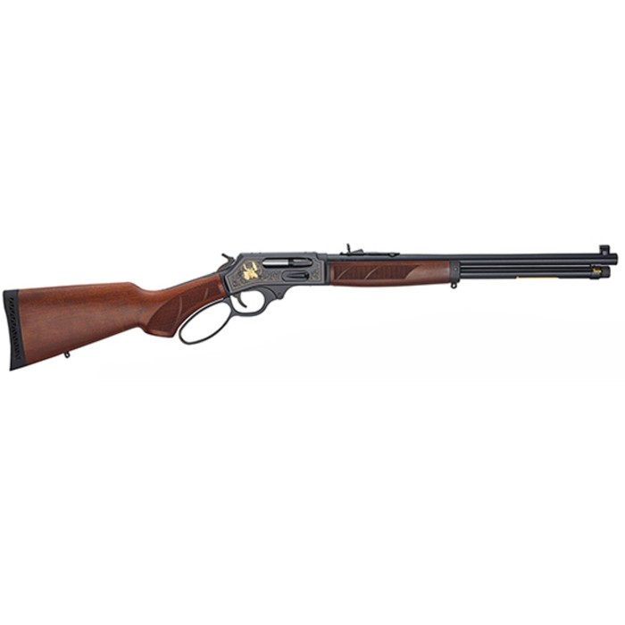 Henry Side Gate Wildlife 45-70 Gov 4+1 18.43" Fancy American Walnut Blued Right Hand with Large Loop