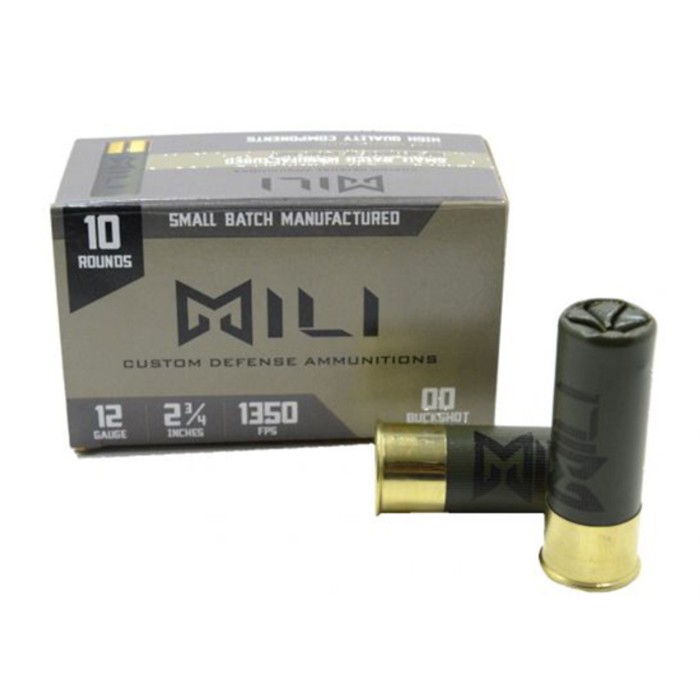 Mili Ammunitions Custom Defense 12 GA, 2-3/4in. 9 Pellet 00 Buckshot - 10 Rounds [MPN: M1200BUCK] (860005040001)