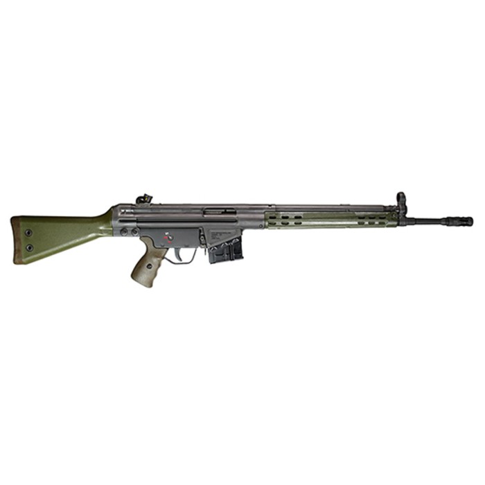 PTR GI 308 Win NJ Legal,18" Barrel, Green Furniture, Parkerized, Metal Receiver, 10rd