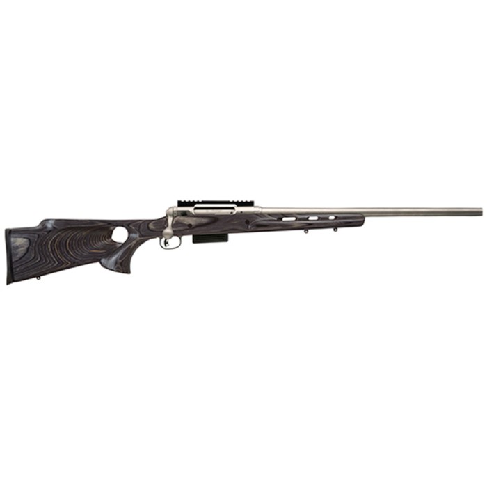 Savage 220 Slug 20 Ga 3" Chamber, 22" Rifled Barrel, Stainless Steel Barrel and Action, Gray Laminate Thumbhole Stock, 2Rd,