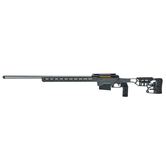 Savage 110 Elite Precision 223 Rem 26", Matte Black Receiver Matte Stainless Barrel Titanium Gray Cerakote Adjustable MDT ACC Aluminum Chassis Stock LH, 10 rd