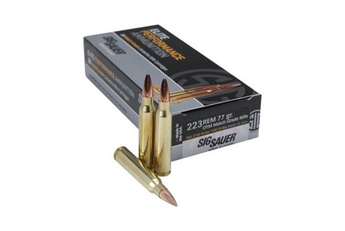 Sig Sauer Elite Match Grade 5.56mm NATO 77gr OTM Rifle Ammo - 20 Rounds