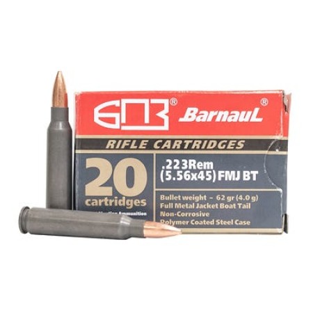 Barnaul Ammo Rifle Ammo, Barnaul 223rem-fmjbt62       223rem  62 Fmj  20/25