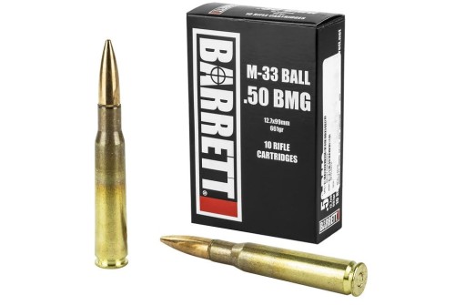 BARRETT AMMO 50BMG 660 GR 10RD M33 BALL