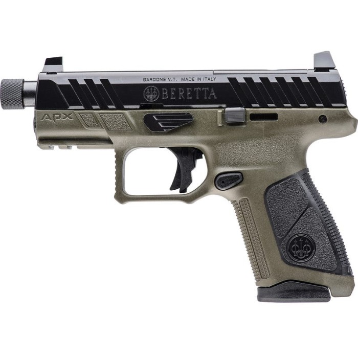 Beretta Apx A1 FS 9Mm 4.2" OR 15-Shot OD Grn/Blk Poly Thrd JAXA1C915TAC