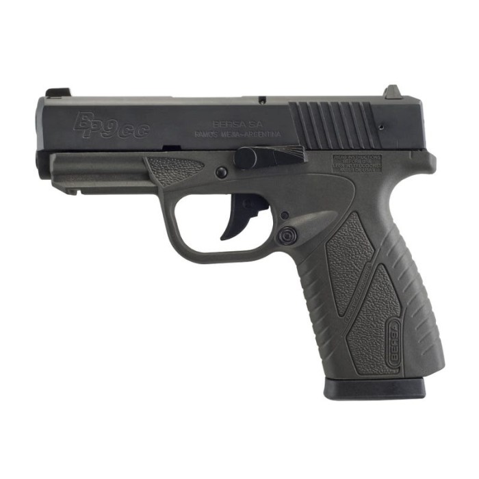 Bersa Bpcc, Bersa Bp9grcc Bp Cc 9mm Matte W/grey Frame  8rd