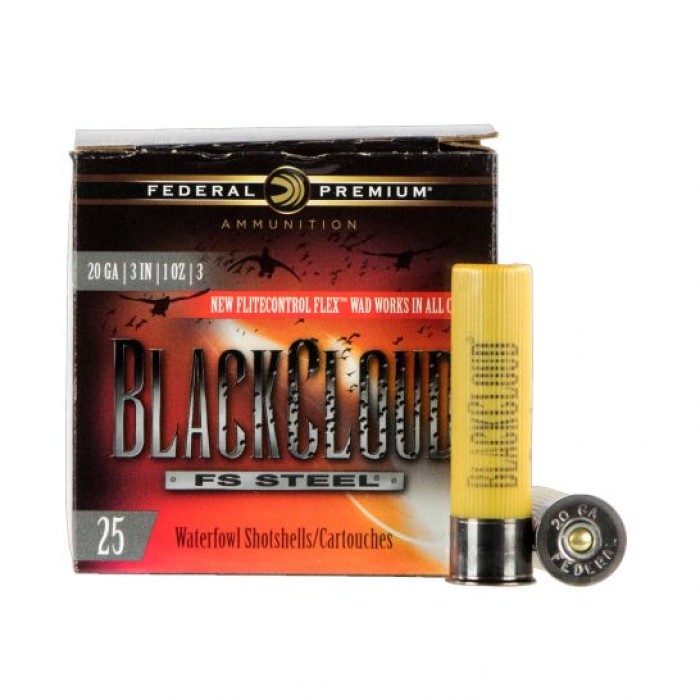 Federal Black Cloud 20 ga 3" 1 oz. #3 25 Shotshells - PWBX209 3