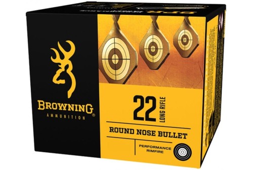 Browning BPR .22 Long Rifle 40 grain Copper Plated Hollow Point Rimfire Ammo, 1000 Rounds, B194122000