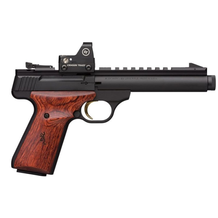 Browning Buck Mark Field Target Black .22 LR 5.5" Barrel 10-Rounds Crimson Trace Red Dot