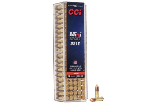 Cci Target Mini-Mag Rimfire Ammunition .22 LR 40 GR Cprn 1235 Fps 5000/Ct Case (50 Boxes) 0030CASE