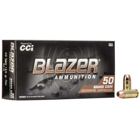 Cci Blazer Brass Handgun Ammunition .40 S&W 165 GR Fmj 1050 Fps 1000/Ct Case 5210 CASE