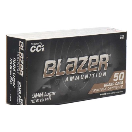 Blazer Brass 9mm 115 Gr FMJ Battle Pack - Up To 75 Years Shelf Life! (250 Rounds)