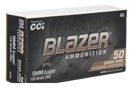 Blazer Brass 9mm 115 Gr FMJ Battle Pack - Up To 75 Years Shelf Life! (250 Rounds)