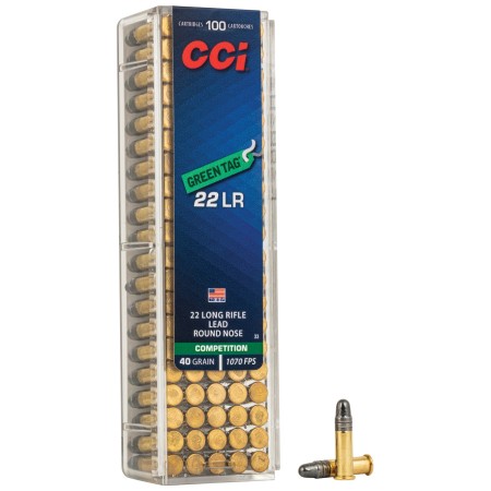 CCI 0033 22LR Green Tag Match Competition 1070FPS 40gr 100 rounds