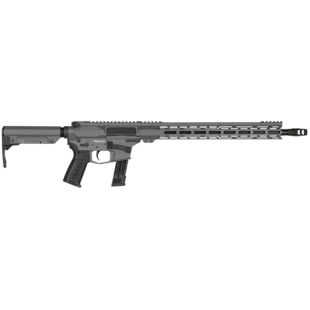 CMMG Resolute MK17 9mm, 16.1" Barrel, Tungsten Gray Aluminum Rec, Chrome Moly Barrel, Black Adjustable RipStock, 21rd