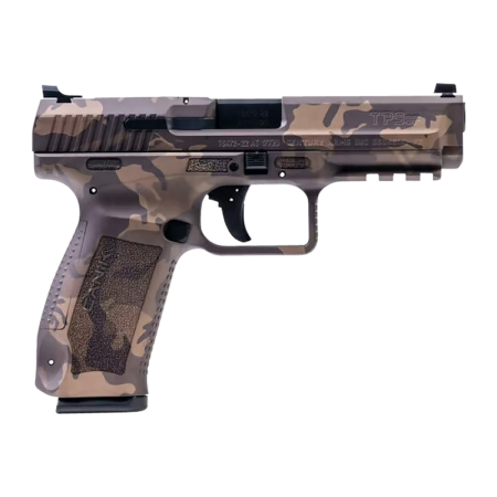 Canik TP9SF 9mm, 4.46" Barrel, Woodland Bronze Camo, 18rd