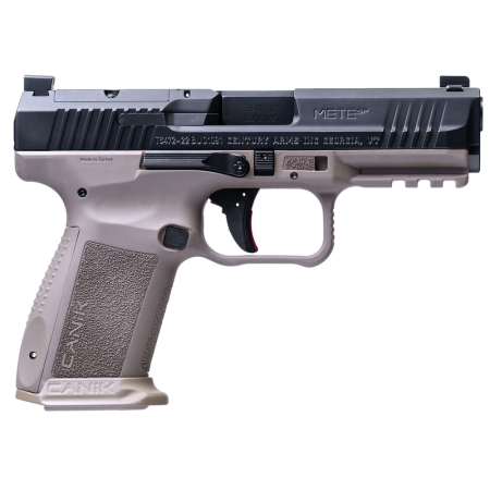 Canik METE SF OR 9mm, 4.19" Barrel, Flat Dark Earth Frame, Black Slide, 3 Dot Sights, 15rd