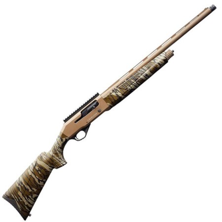 Charles Daly 601 Turkey 12 Gauge 3", 24" 4rd Flat Dark Earth Cerakote, Sythetic Mossy Oak Bottomland Semi Auto Shotgun