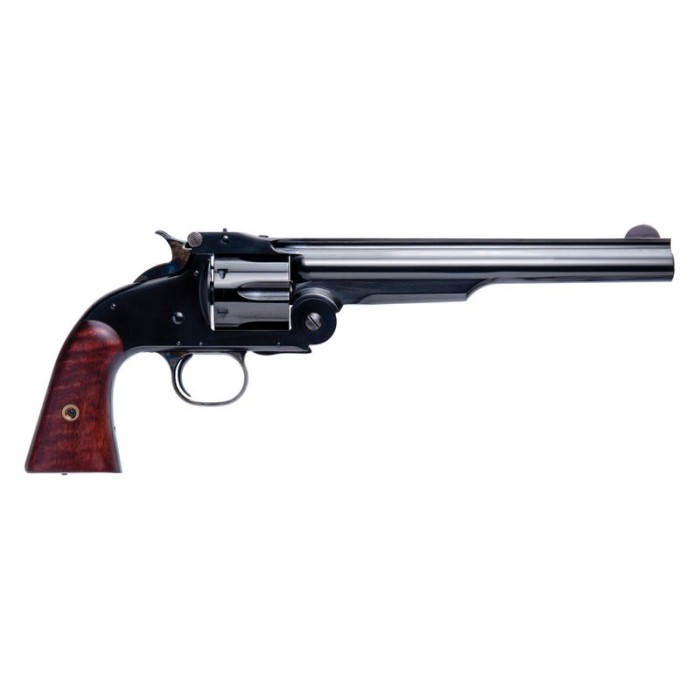 Cimarron Model 3 Schofield .45 Long Colt, 8" Barrel, Wood Grips, Blue Finish, 6rd