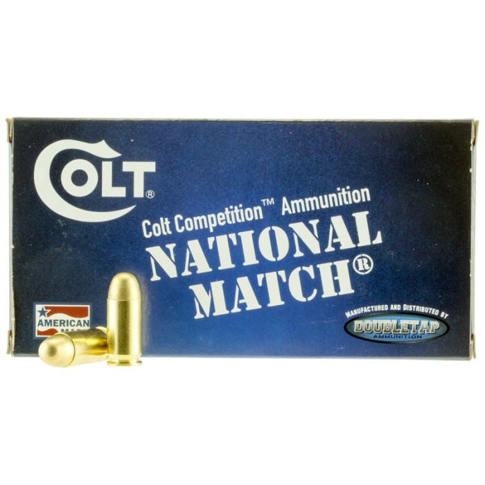 Colt National Match 45 ACP 230 Grain DoubleTap 50 Round Box