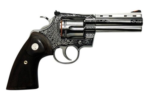 Colt Python .357 MAG 4.25in Brl Stainless Filigree Frame and Barrel