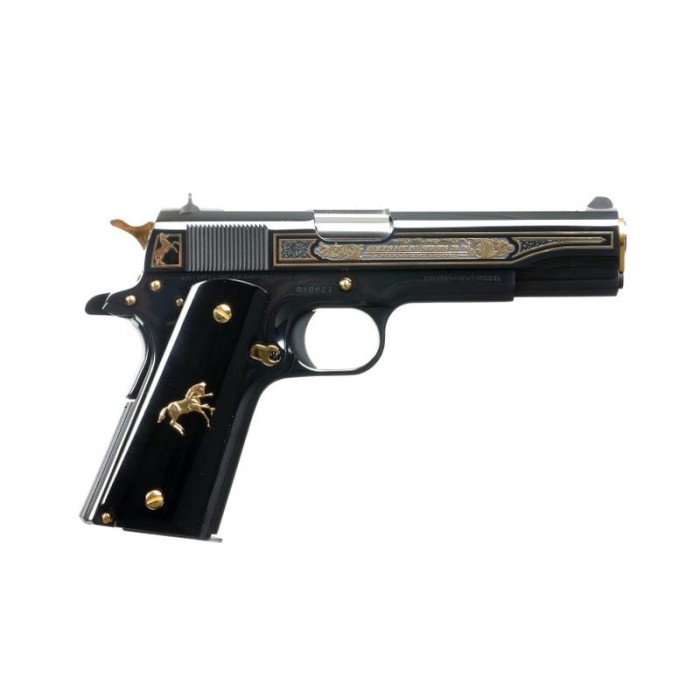 Colt 1911 5" .38 Super Black Oscuro Y Oro 9rd Pistol - O1911C-38-OYO