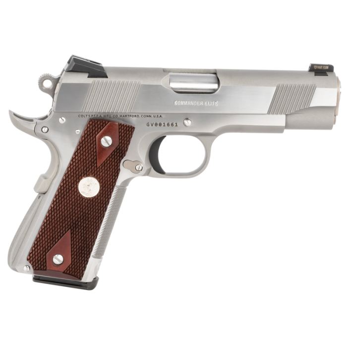 Colt Firearms Combat Commander Elite Stainless .45 ACP 4.25" Barrel 8-Rounds